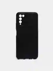Черный силиконовый чехол накладка для Honor 10X Lite с текстурой кожи (под кожу)