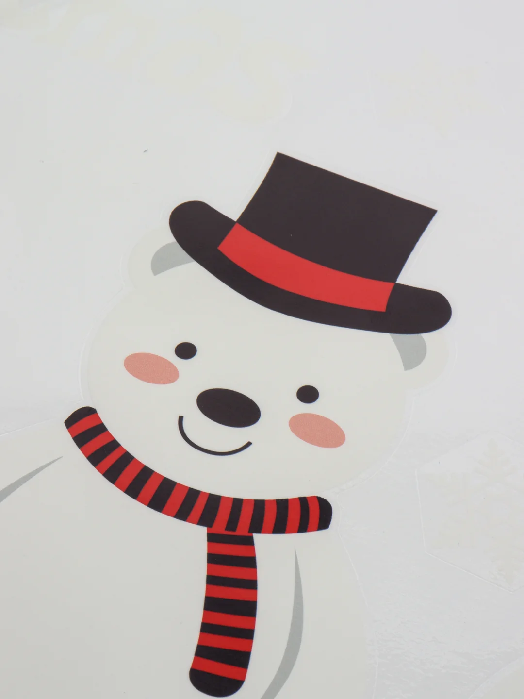 Бежевый статические новогодние наклейки на окна "Merry Christmas"