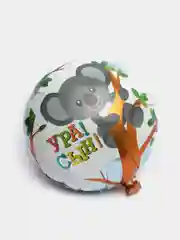 Серый фольгированный воздушный шар "С рождением ребенка"