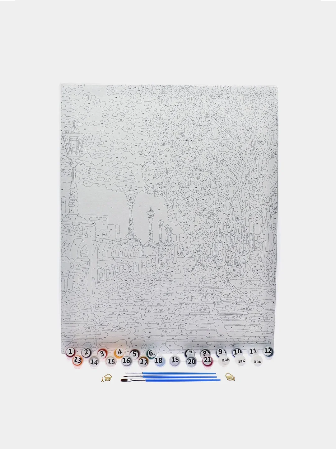 Картина  по номерам на холсте с подрамником 50 x 40 см "Призрачный котик"