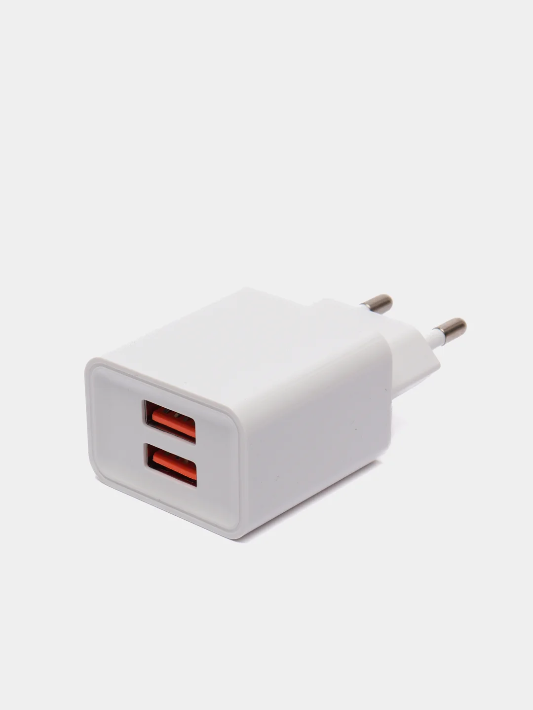 Белый сетевое зарядное устройство Denmen DC02, 2 USB порта, 2.1 A