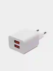 Белый сетевое зарядное устройство Denmen DC02, 2 USB порта, 2.1 A