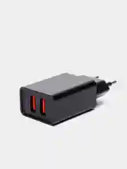 Черный сетевое зарядное устройство Denmen DC02, 2 USB порта, 2.1 A