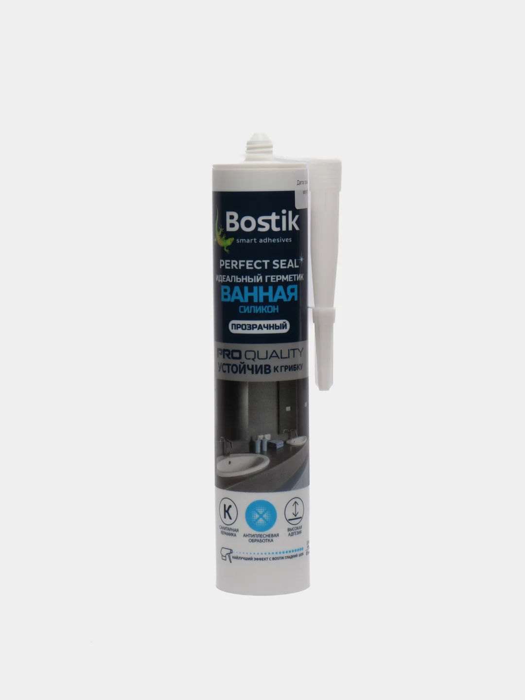 Прозрачный герметик Bostik Perfect Seal силиконовый для ванной, 280 мл