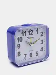 Фиолетовый настольные часы с будильником Космос 764