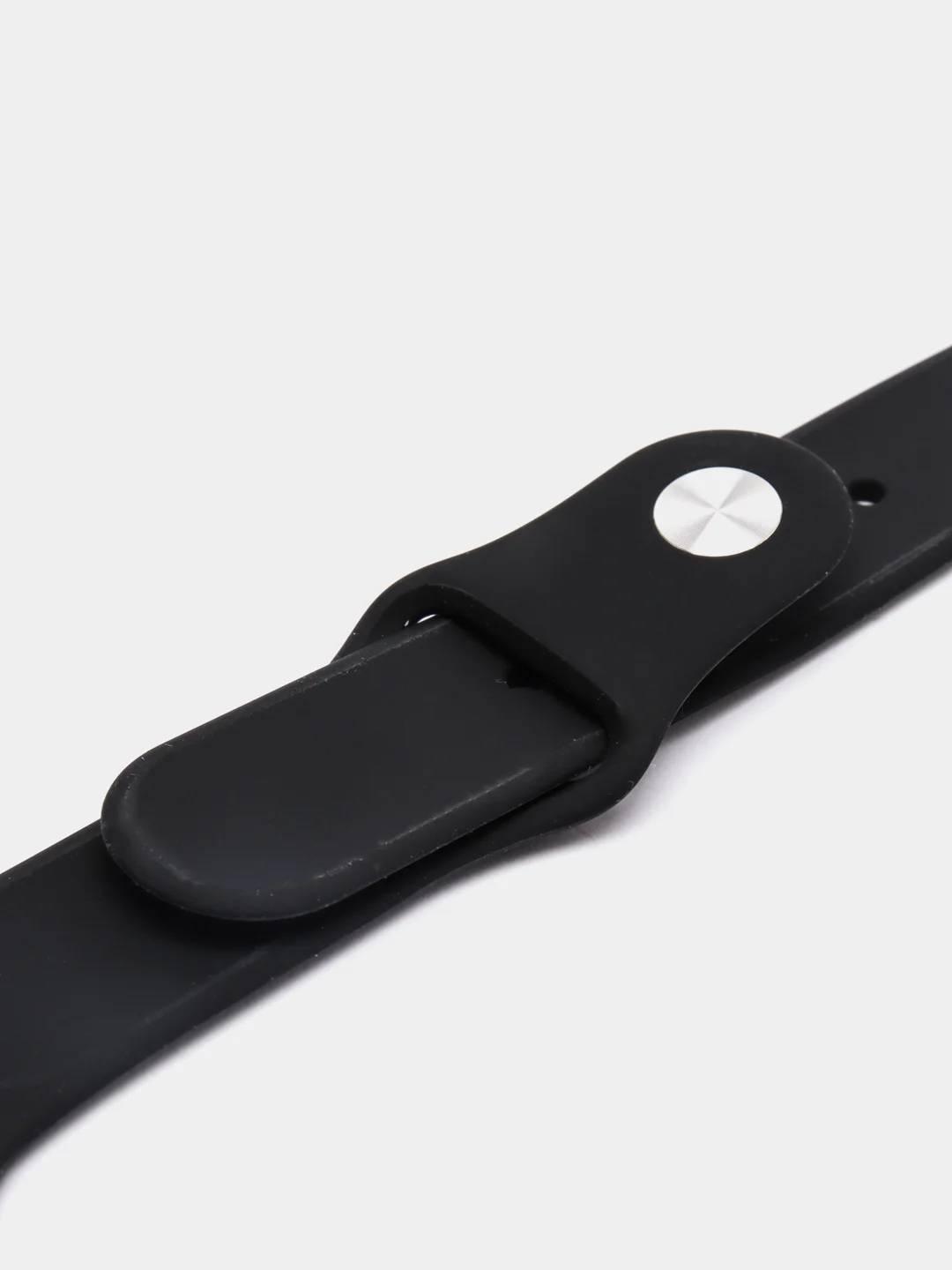 Черный силиконовый ремешок для Apple Watch 3, 4, 5, 6, 7 SE на 38/40 и 42/44