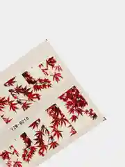 Алый слайдеры для ногтей, нейл-дизайн, разноцветные наклейки для маникюра и педикюра