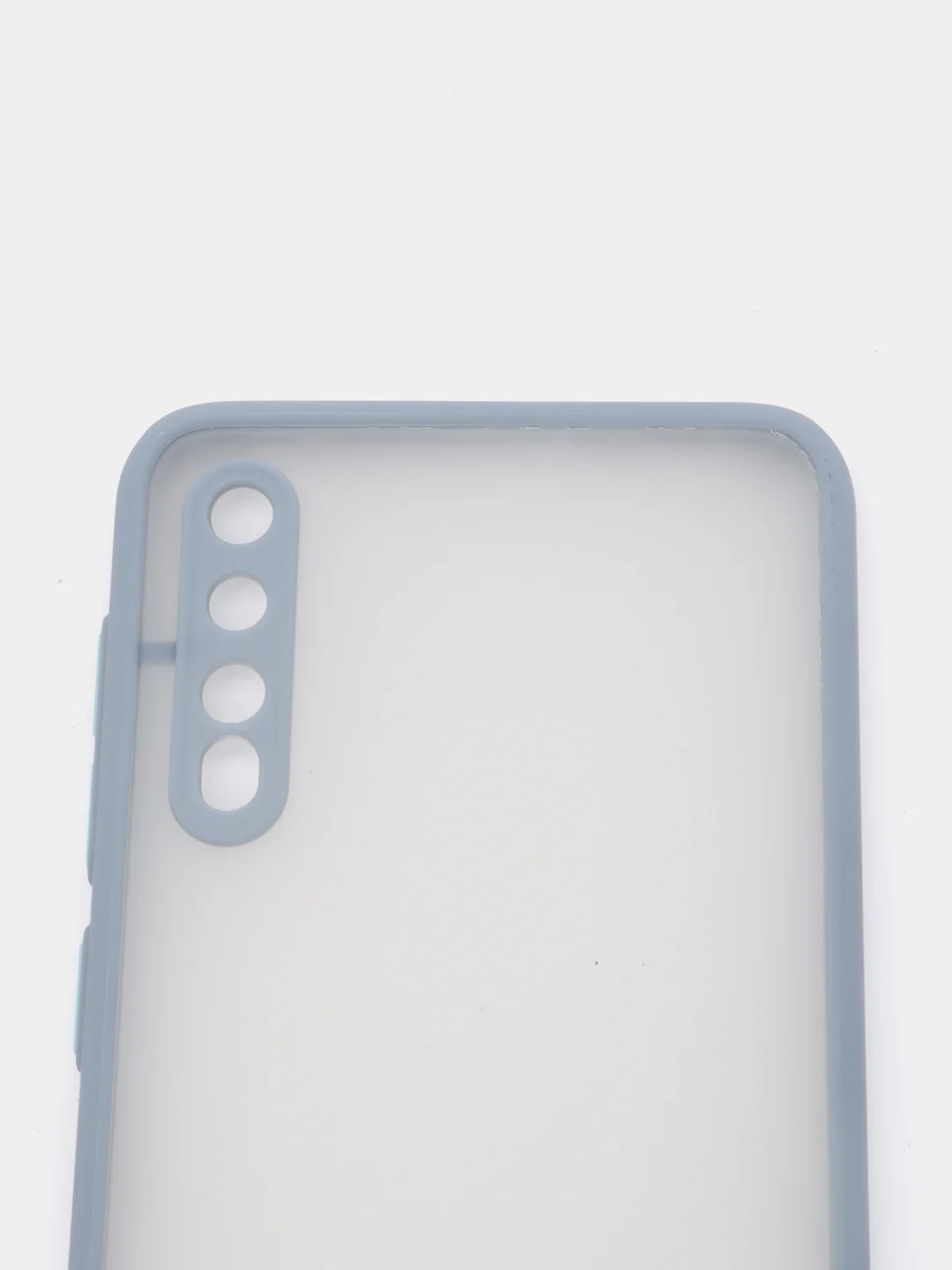 Синий меланж чехол Samsung Galaxy A50 / A50s / A30s, пластиковый, матовый с цветными кнопками
