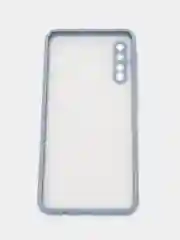 Синий меланж чехол Samsung Galaxy A50 / A50s / A30s, пластиковый, матовый с цветными кнопками