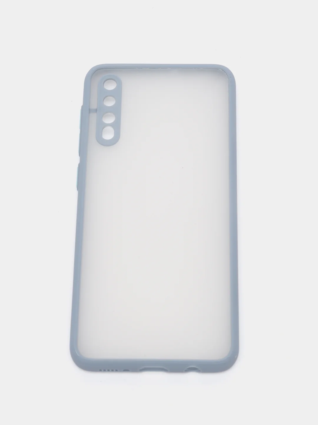 Синий меланж чехол Samsung Galaxy A50 / A50s / A30s, пластиковый, матовый с цветными кнопками