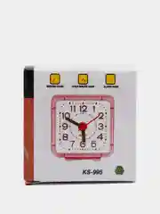 Розовый настольные часы с будильником Karser KS-995