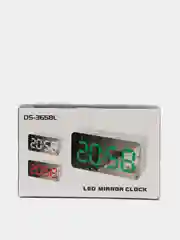 Красный часы зеркальные электронные настольные DS- 3658L зеленый/красный/белый свет
