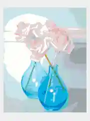 Картина по номерам на холсте с подрамником "Голубые вазочки", 50 x 40 см