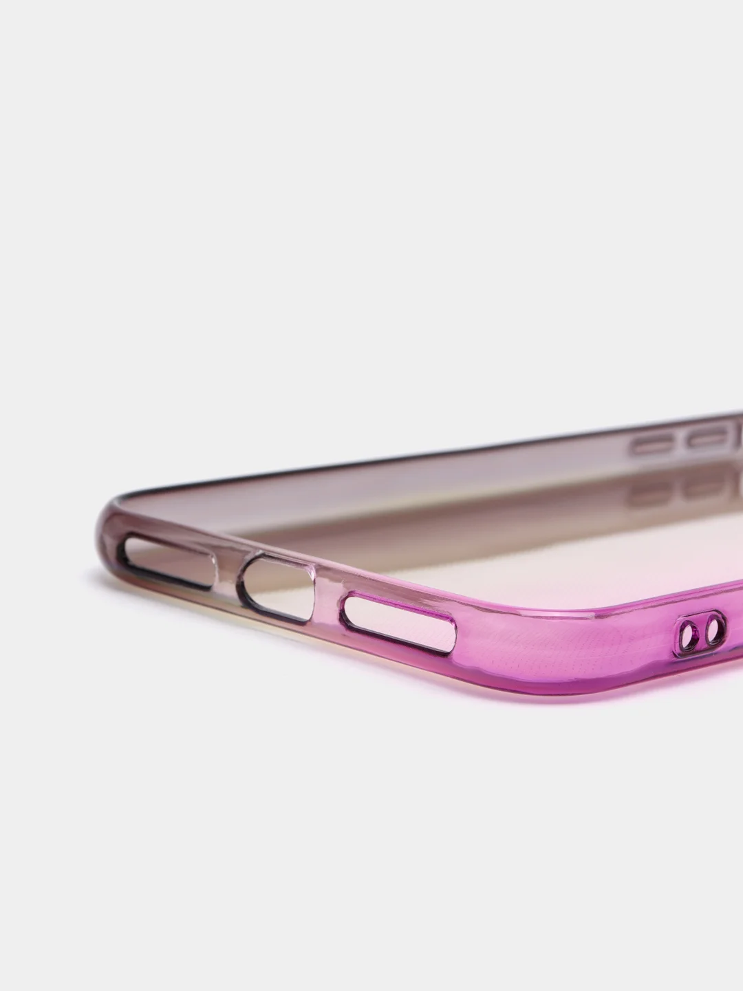 Фиолетовый чехол iPhone XR, Xs Max силиконовый прозрачный с градиентом