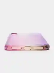 Фиолетовый чехол iPhone XR, Xs Max силиконовый прозрачный с градиентом