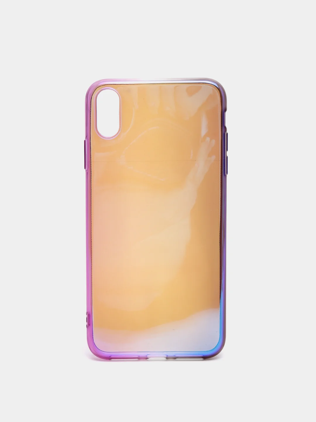 Фиолетовый чехол iPhone XR, Xs Max силиконовый прозрачный с градиентом