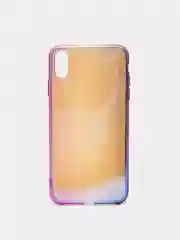 Фиолетовый чехол iPhone XR, Xs Max силиконовый прозрачный с градиентом