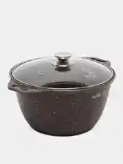 Кастрюля со стеклянной крышкой "Marble Induction", кофейный мрамор, 4 л