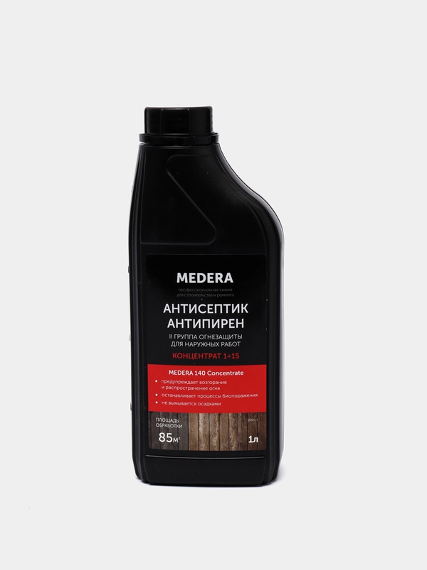 Антисептик огнезащита для древесины МЕДЕРА 140 Concentrate.  1 литр