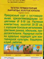 Бархатцы (тагетес прямостоячий) Золотые Купола (семена)