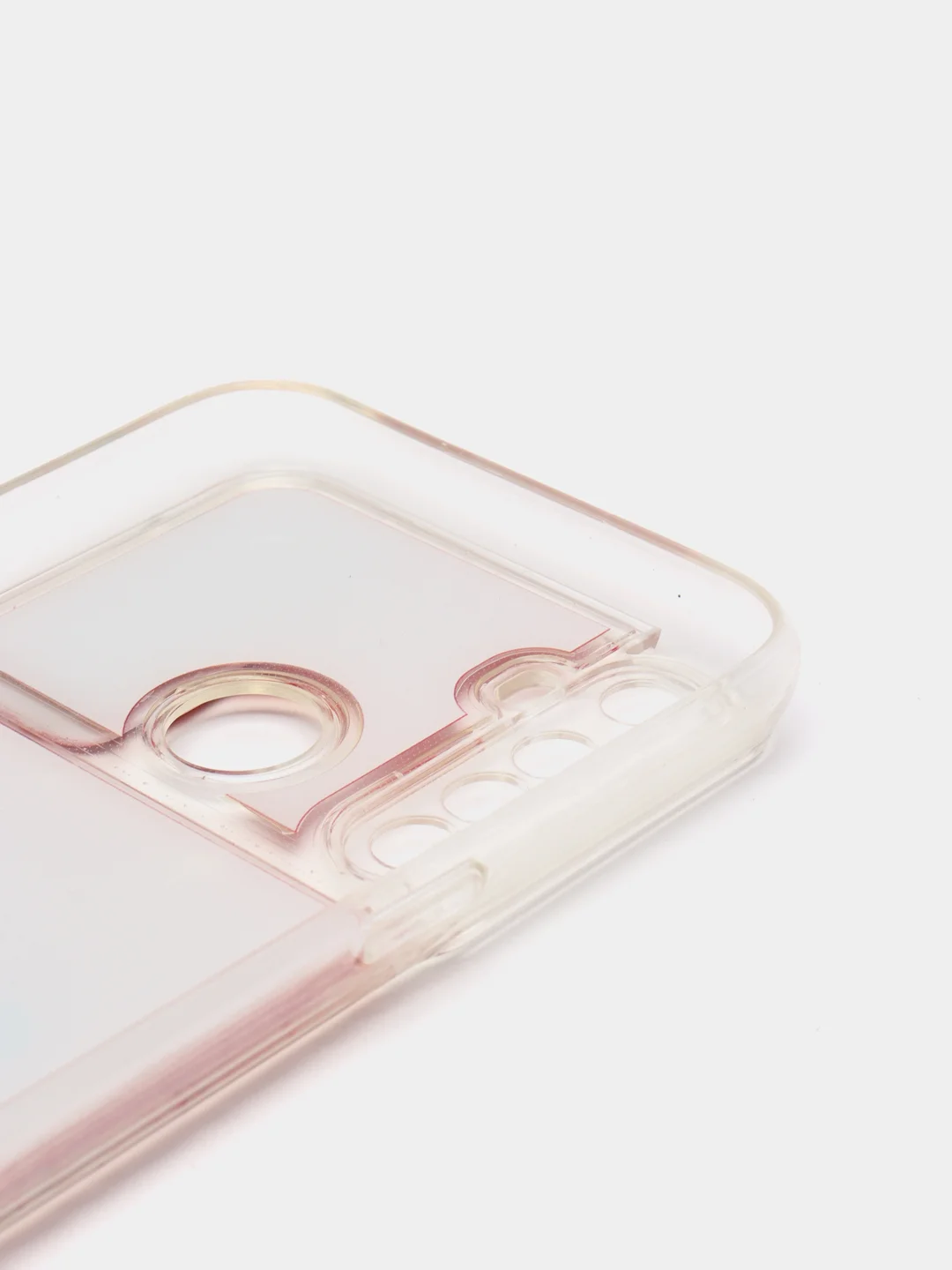 Красный чехол Realme C3 / 5 / 6i силиконовый переливающийся жидкий с блестками и защитой камеры