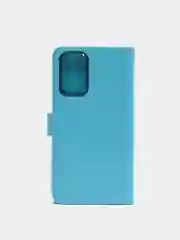 Голубой кожаный PU чехол книжка Xiaomi Redmi Note 10 Pro, Note 10 Pro Max