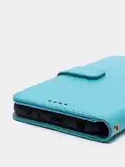 Голубой кожаный PU чехол книжка Xiaomi Redmi Note 10 Pro, Note 10 Pro Max