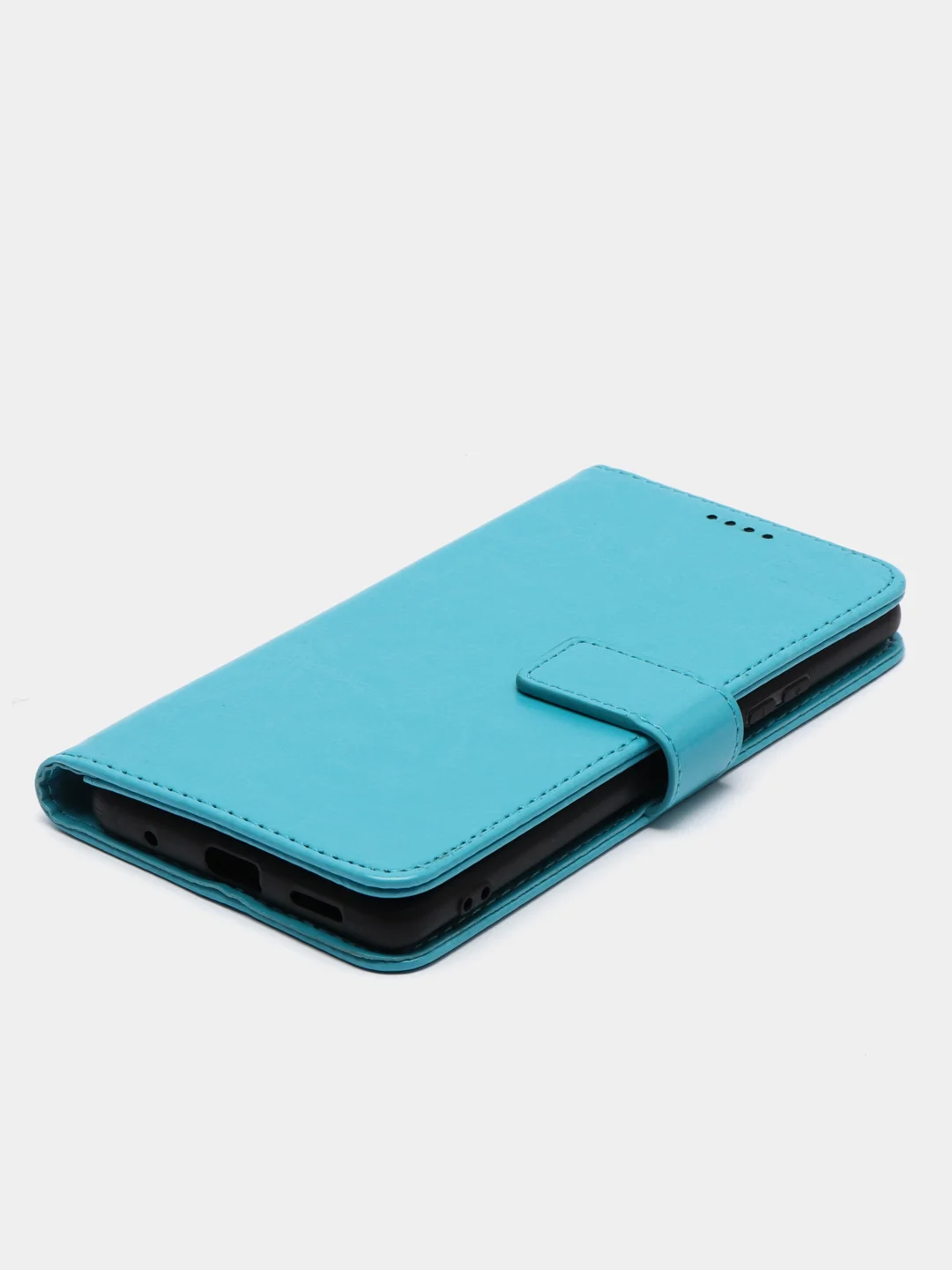 Голубой кожаный PU чехол книжка Xiaomi Redmi Note 10 Pro, Note 10 Pro Max