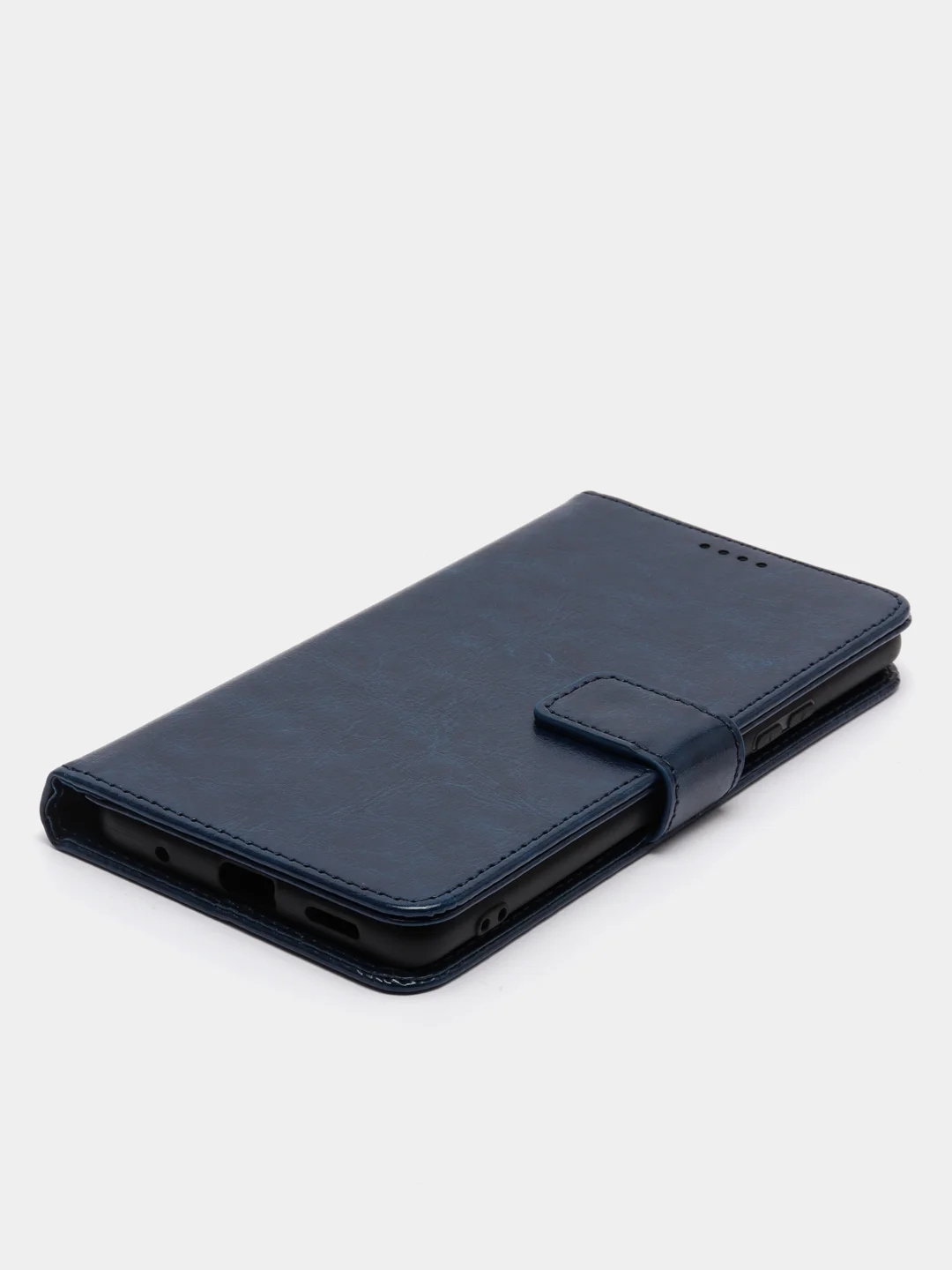 Темно-синий кожаный PU чехол книжка Xiaomi Redmi Note 10 Pro, Note 10 Pro Max