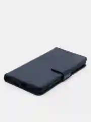 Темно-синий кожаный PU чехол книжка Xiaomi Redmi Note 10 Pro, Note 10 Pro Max