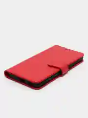 Алый кожаный PU чехол книжка Xiaomi Redmi Note 10 Pro, Note 10 Pro Max