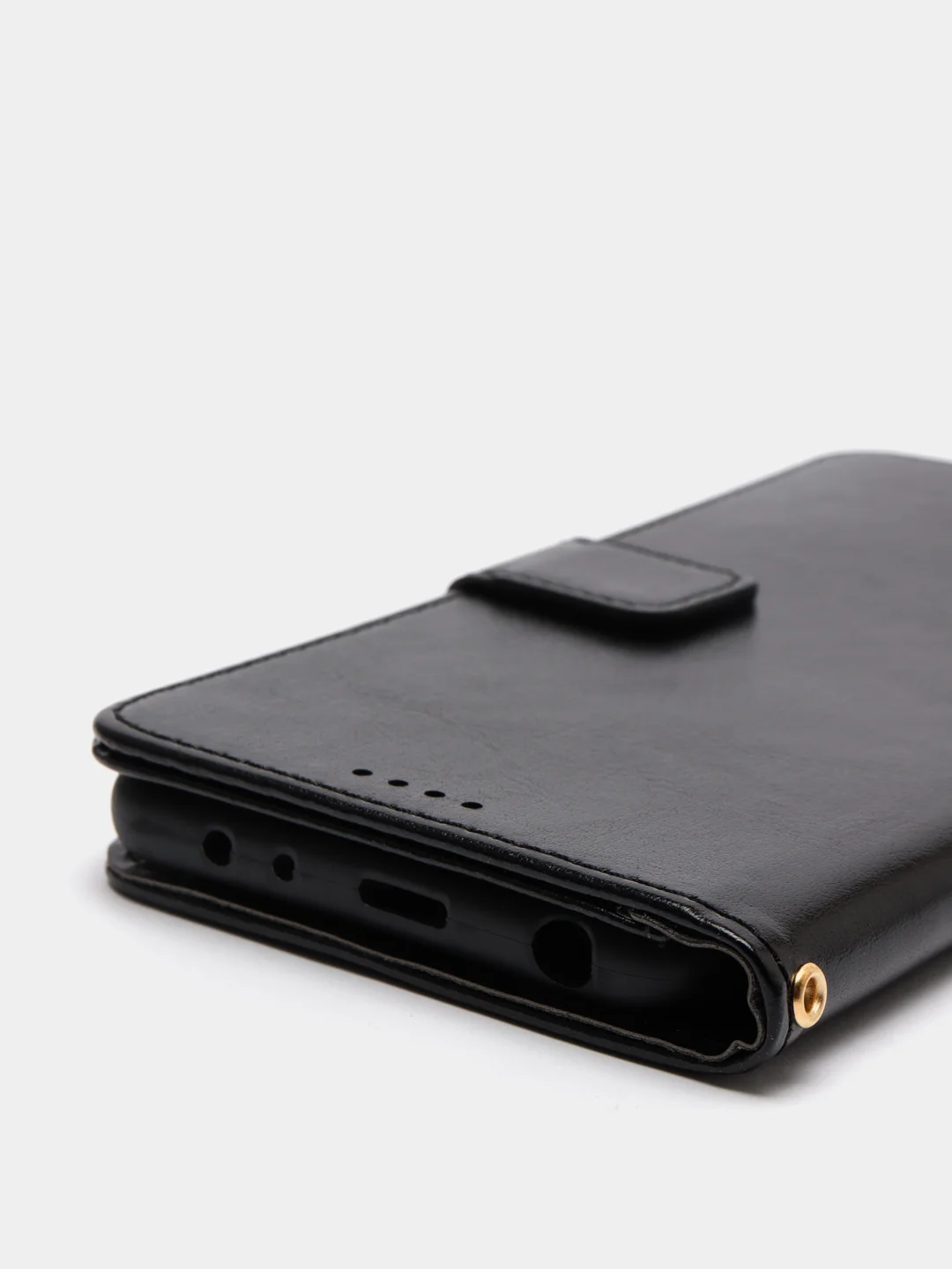 Черный кожаный PU чехол книжка Xiaomi Redmi Note 10 Pro, Note 10 Pro Max