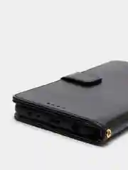 Черный кожаный PU чехол книжка Xiaomi Redmi Note 10 Pro, Note 10 Pro Max