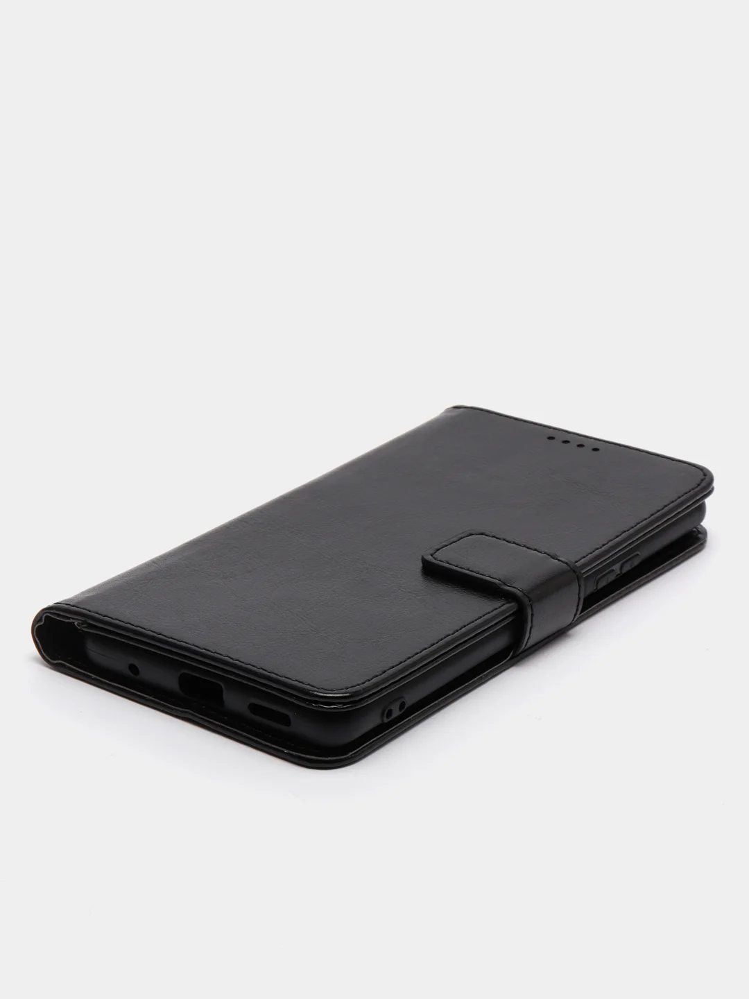 Черный кожаный PU чехол книжка Xiaomi Redmi Note 10 Pro, Note 10 Pro Max