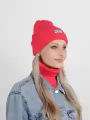 Красный комплект: шапка и снуд