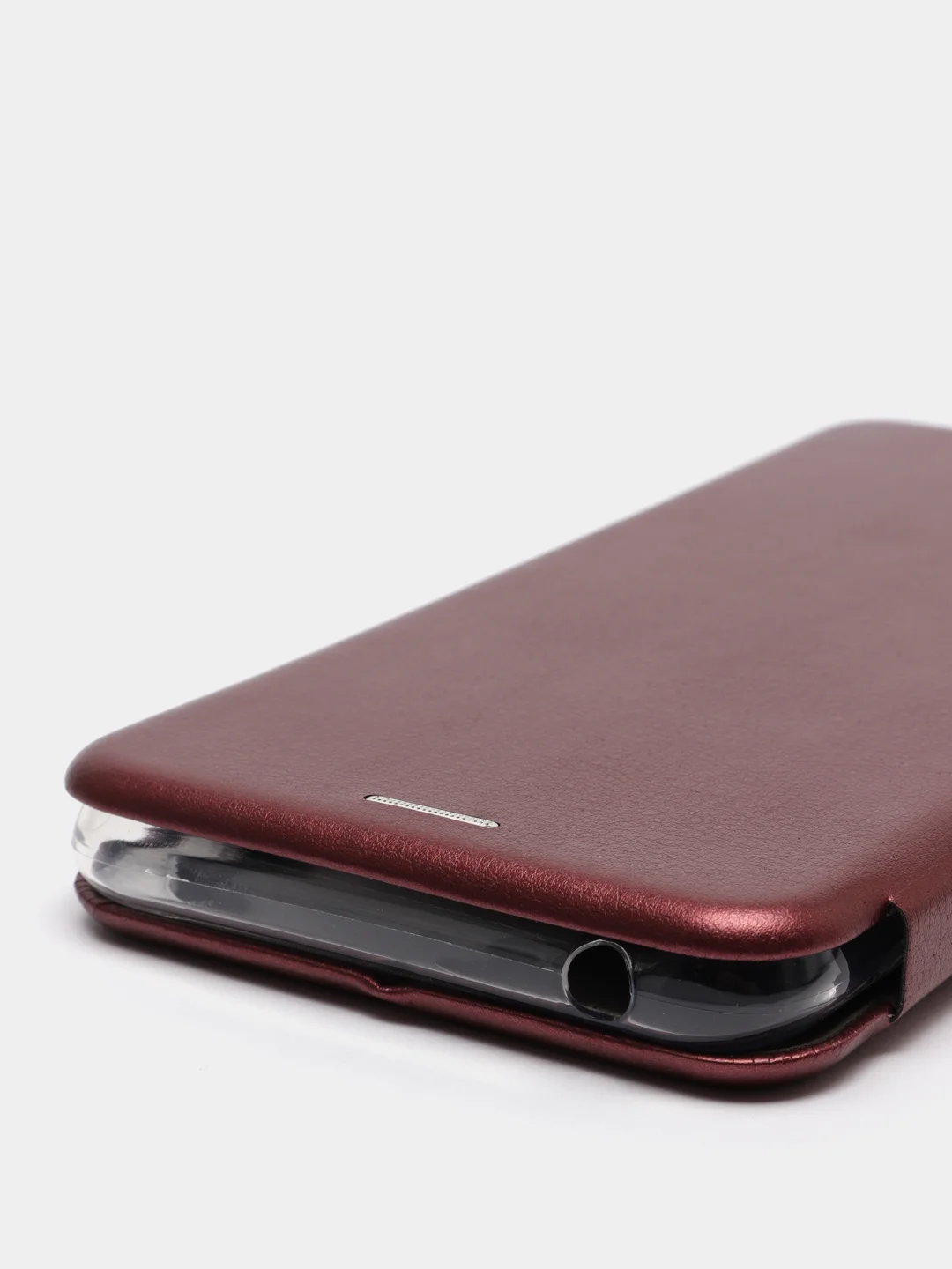 Багровый чехол-книжка Xiaomi Redmi 10c, Poco C40, Redmi 10c NFC