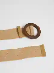Угольный ремень холщовый, с пряжкой из дерева