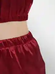 Бордовый пижама женская