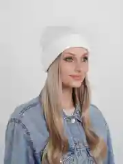 Белый шапка-бини, унисекс