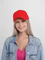 Багровый кепка-бейсболка женская, однотонная