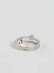 Серебряный кольцо безразмерное с кристаллами
