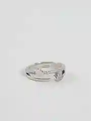 Серебряный кольцо безразмерное с кристаллами