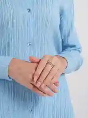 Серебряный кольцо безразмерное с кристаллами