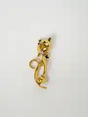 Бежевый брошь "Кошка"