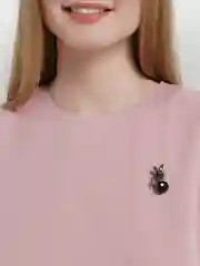 Алый брошь "Кошка"