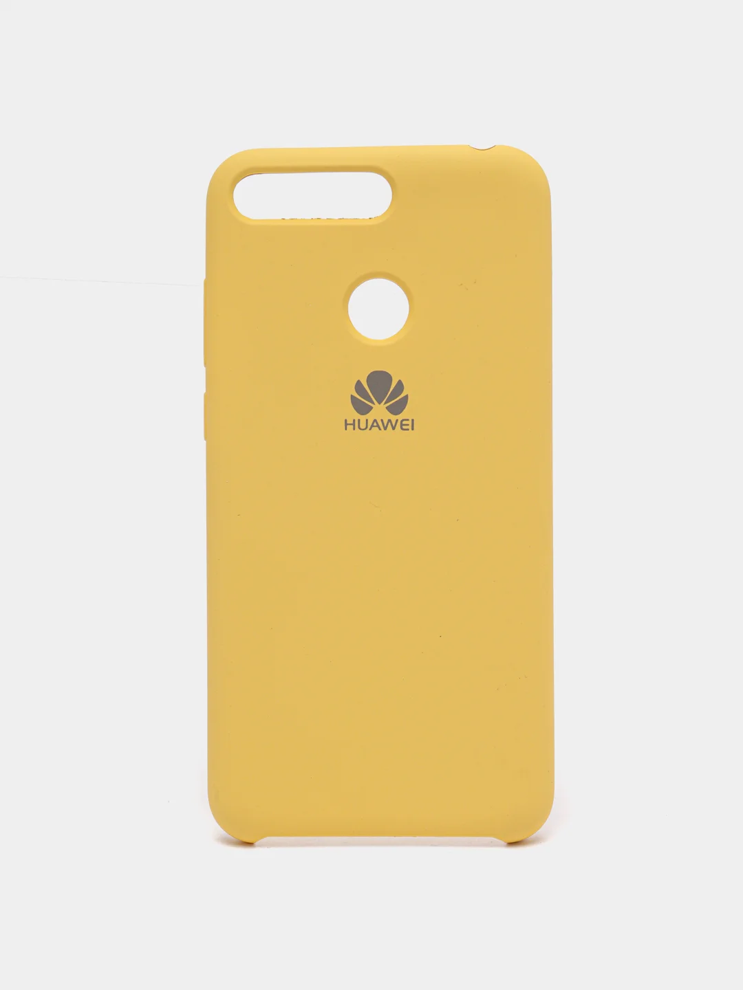 Желтый чехол Silicone case для Huawei Honor 7A Pro / 7C / Y6 2018 / Y6 Prime (5,7"0)