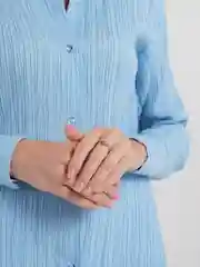 Серебряный кольцо с кристаллами