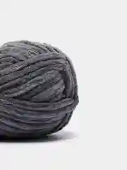 Серый пряжа плюшевая Alize Velluto, 100% микрополиэстер, 100 г, 68 м