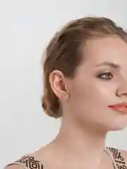 Серый серьги "Мишки", 1 см