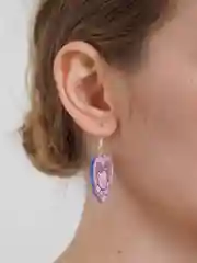Серьги "Сердце с медведем"